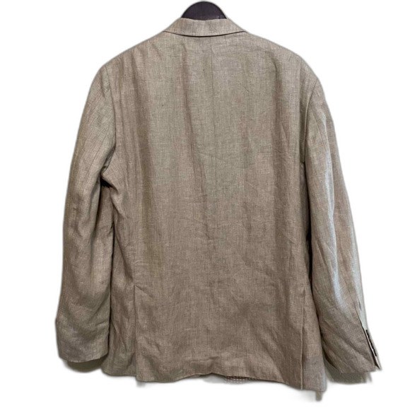 Baird McNutt Murano 100% Linen Blazer Mens XL Tan Brown Sport Coat 2 Button - Picture 3 of 7